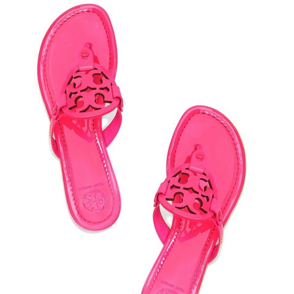 Tory Burch Flurorescent Pink Miller Sandal